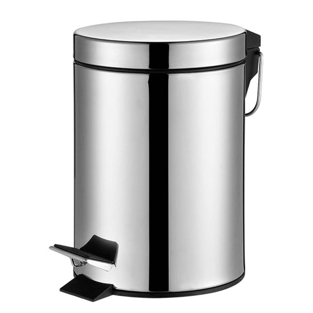 Мусорное ведро круглое Zerix Solo-TC0107 SS Color 7 л Нержавеющая сталь (ZX5899) - фото 6
