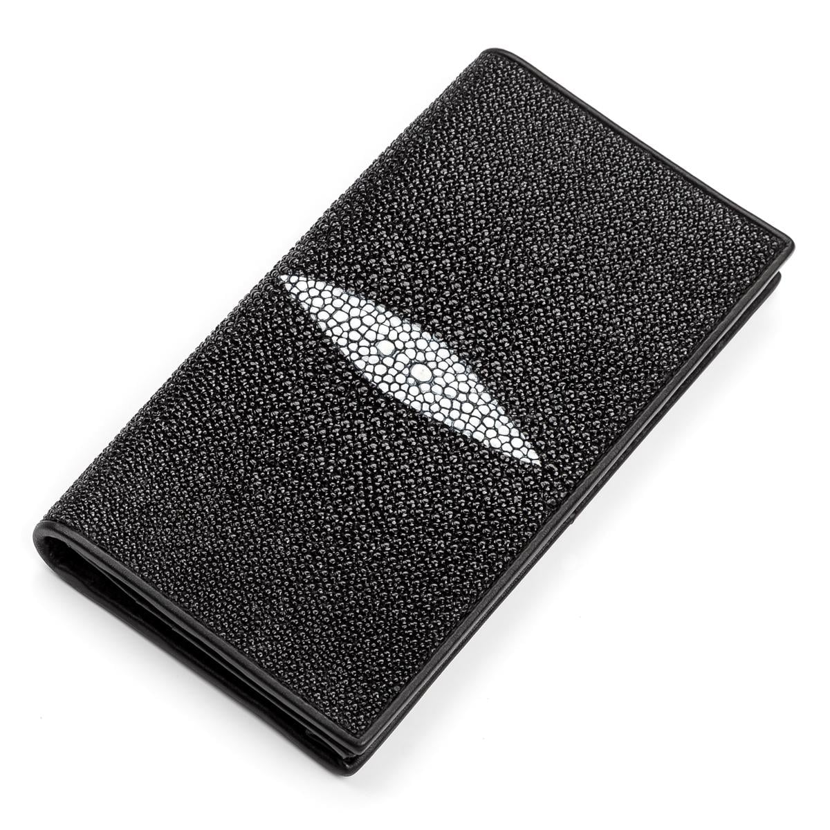 Портмоне Stingray Leather 18098 из натуральной кожи морского ската Черный