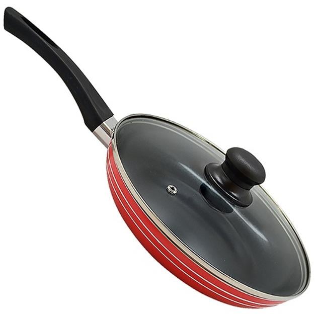 Сковорода керамика Koock MH-0618 d20 см с крышкой стекло