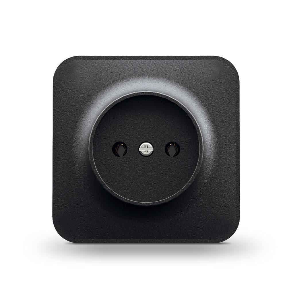 Розетка одинарная накладная Videx BINERA Черный/Графитовый