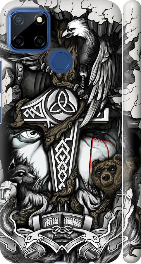Чехол на Realme C12 Тату Викинг (4098m-2240-42517) Чехол на Realme C12 Тату Викинг (4098m-2240-42517)