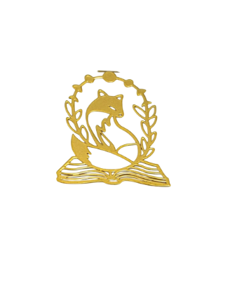 Закладка для книг Лисиця на книзі Золотий (sp6-BM02_fox_gold) Закладка для книг Лисиця на книзі Золотий (sp6-BM02_fox_gold)