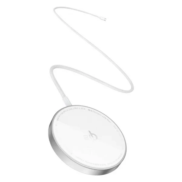 Зарядний пристрій бездротовий BASEUS Simple Mini4 Air Magnetic Wireless Charger Qi2 P10278200S11-00 15W Silver