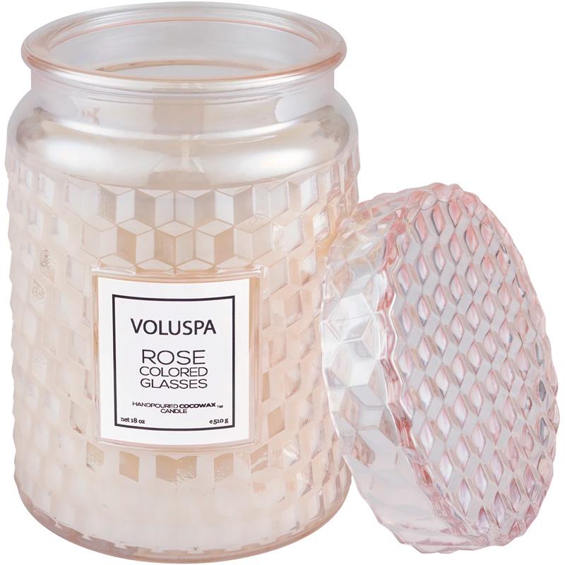 Свеча ароматическая Voluspa Roses Colored Glasses 510 г банка с крышкой (111000753)