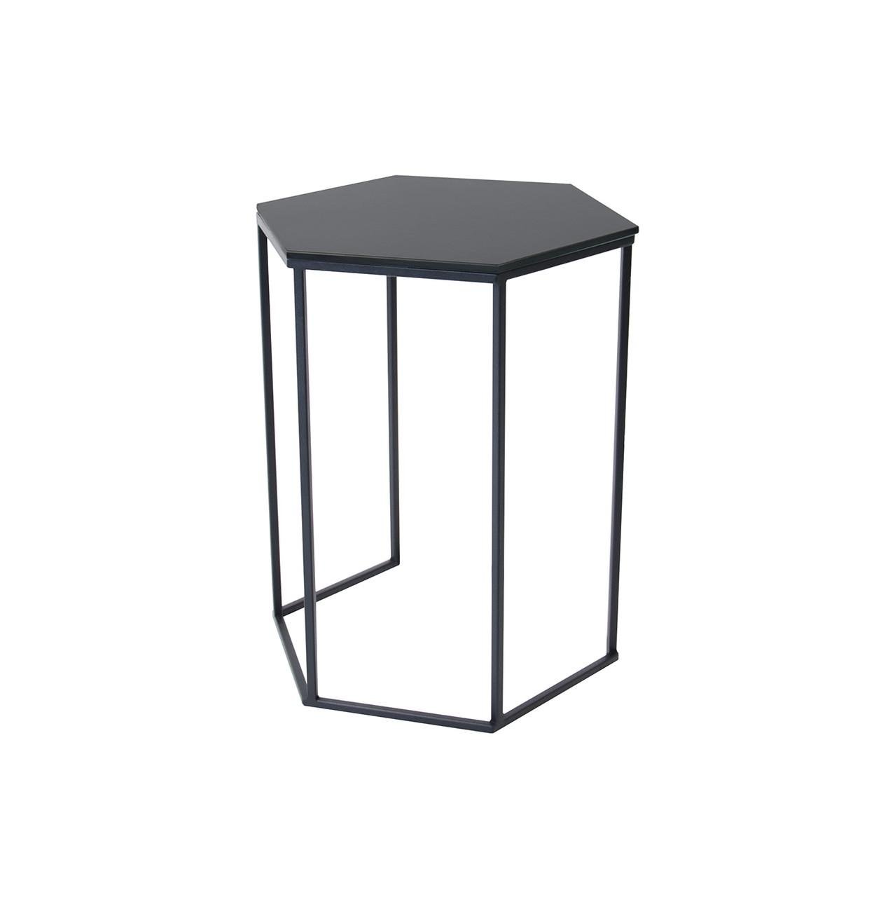 Журнальный стол"Драконник" большой шестиугольный стеклянный Черный (2666873692)