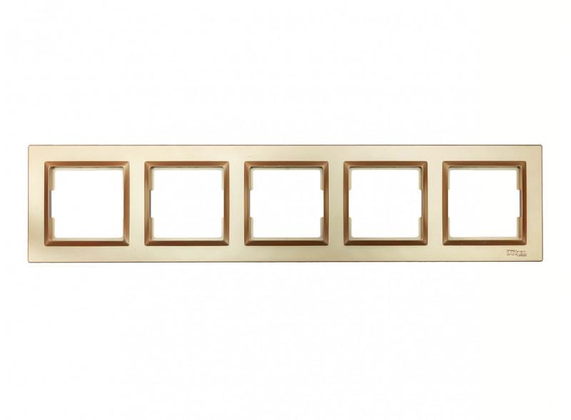 Рамка п'ятимісна горизонтальна Luxel JAZZ 9625 Бронзовий (00000038465)
