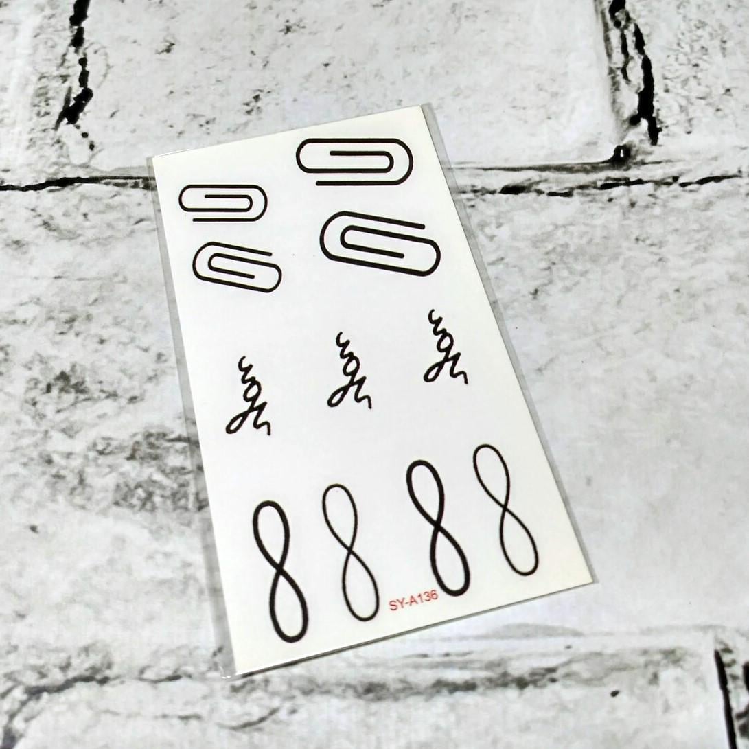 Тату тимчасове Нескінченність аркуш 6x10.5 см (SY-A136)