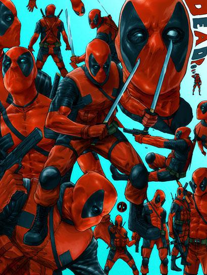 Плед Deadpool Pattern плюш двухслойный 135х150 см (113401-2) - фото 2