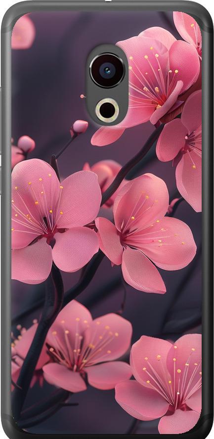 Чехол на Meizu Pro 6 Пурпурная сакура (6075t-293-42517)