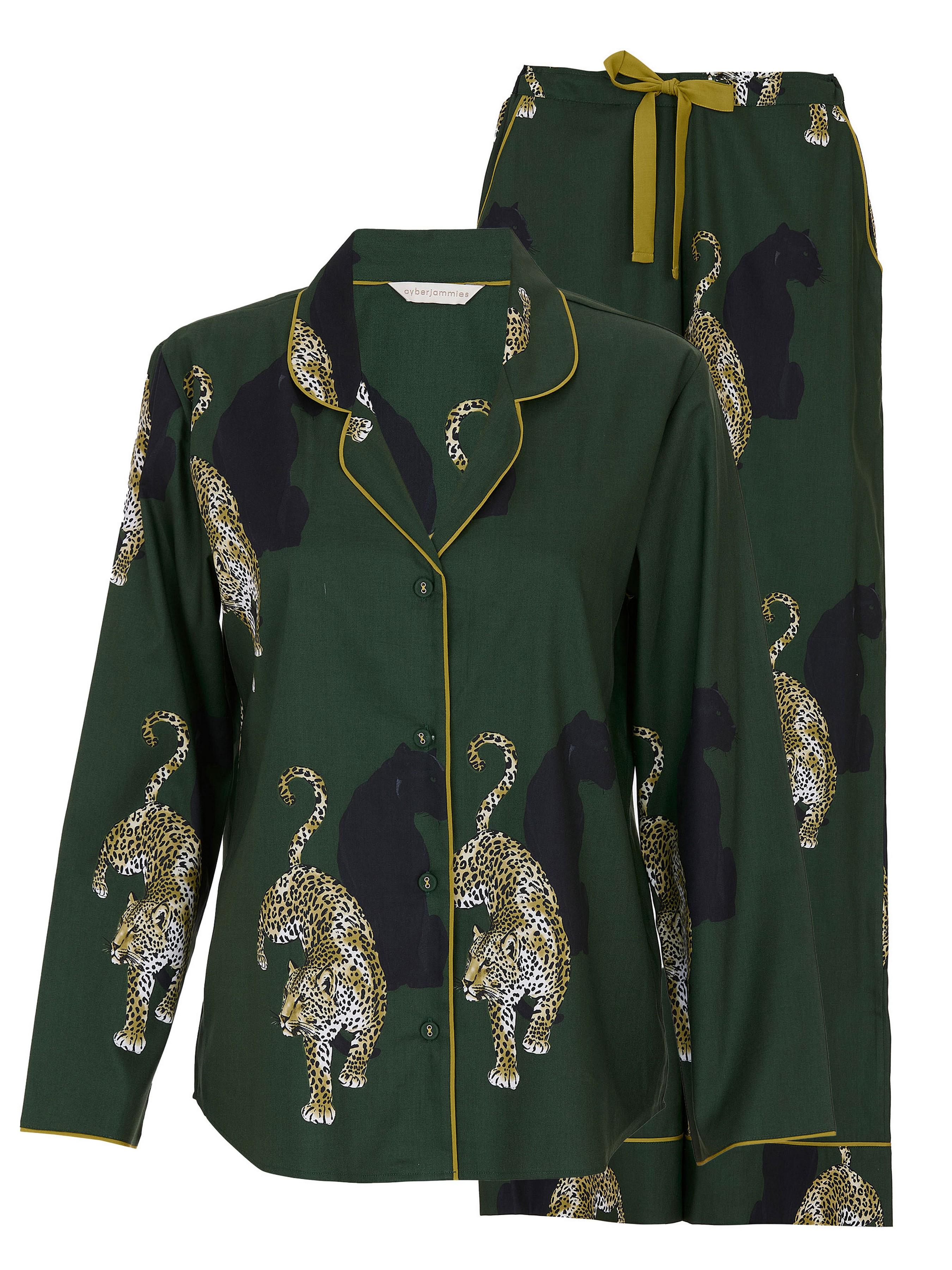 Пижама женская CYBERJAMMIES 5000-5001 3XL Оливковый с леопардовым принтом (5051877599321) - фото 2 Пижама женская CYBERJAMMIES 5000-5001 3XL Оливковый с леопардовым принтом (5051877599321) - фото 2