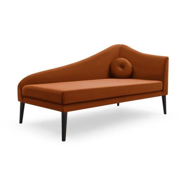 Диван-шезлонг Perfect Home Bella из натурального дерева/ДСП/ткань Velluto 29 Янтарный (49789)