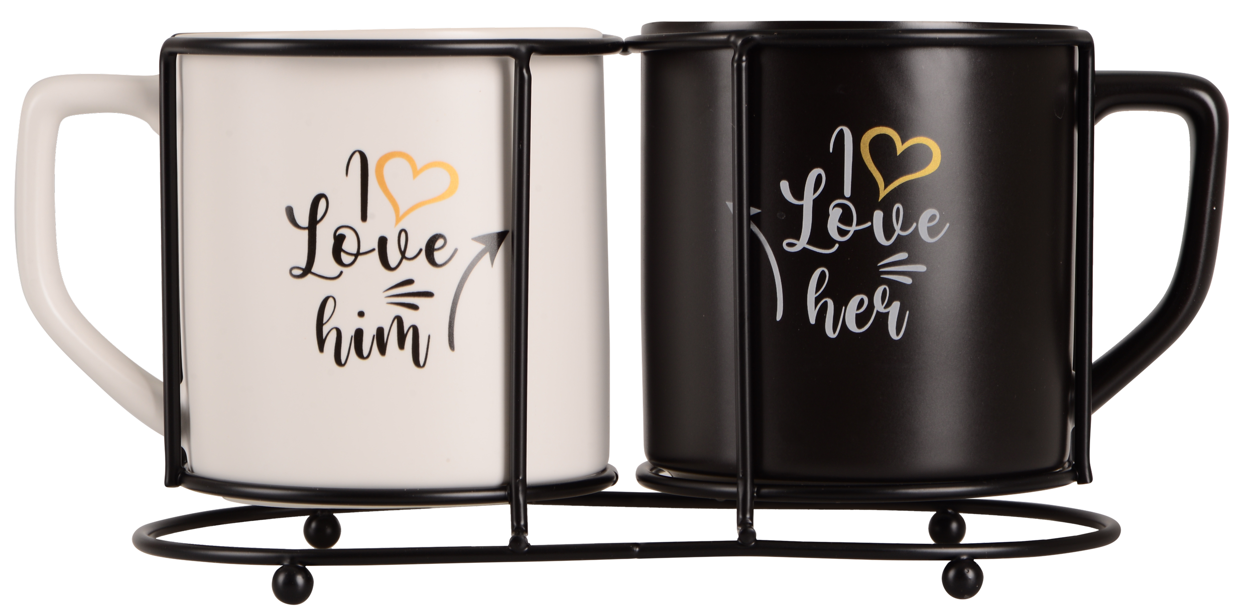 Набір чашок LED MY LOVE 2Х на металевій підставці 400 мл (UG-B060366)