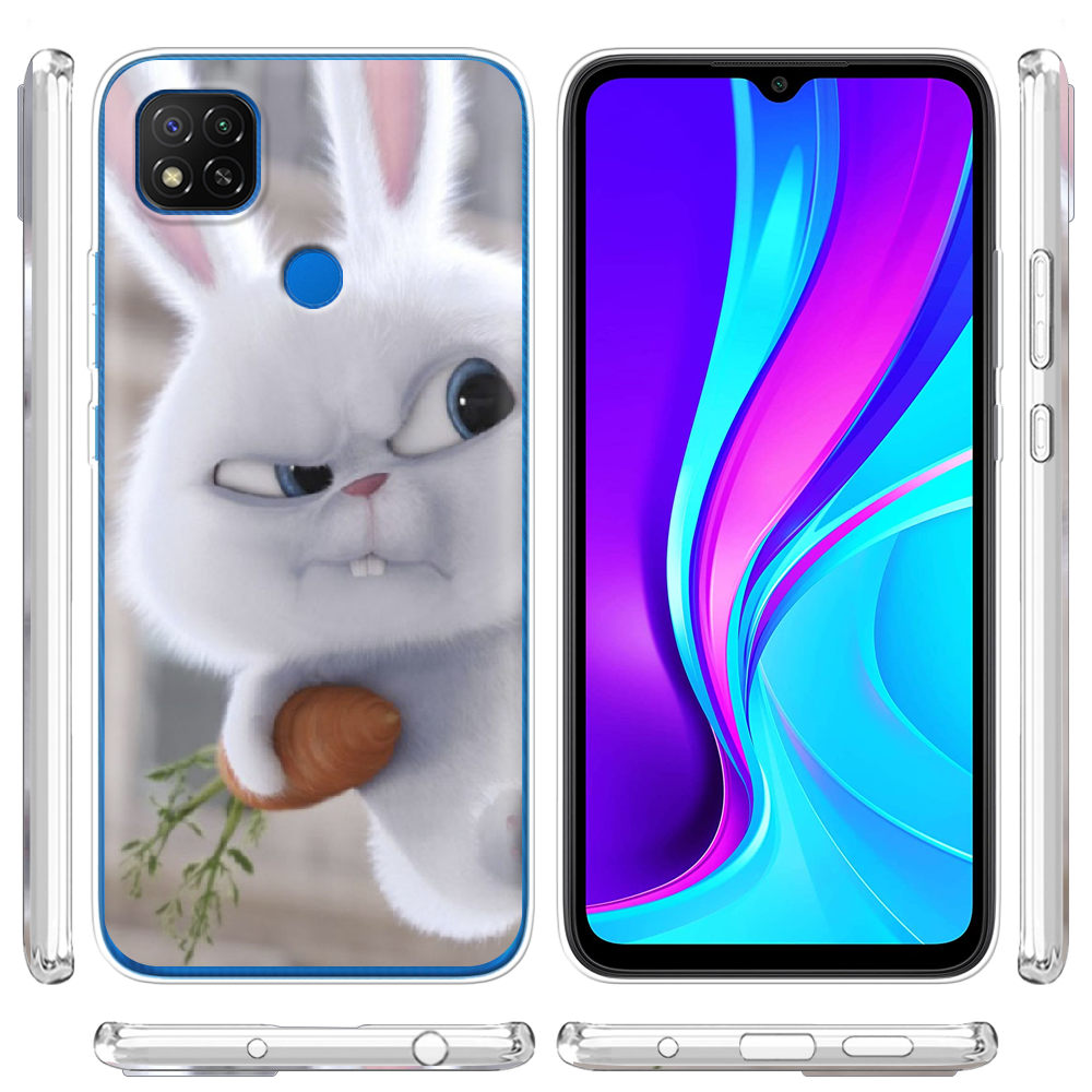 Чехол Boxface Xiaomi Redmi 9C Rabbit Snowball Прозрачный силикон (40879-up1116-40879) - фото 3