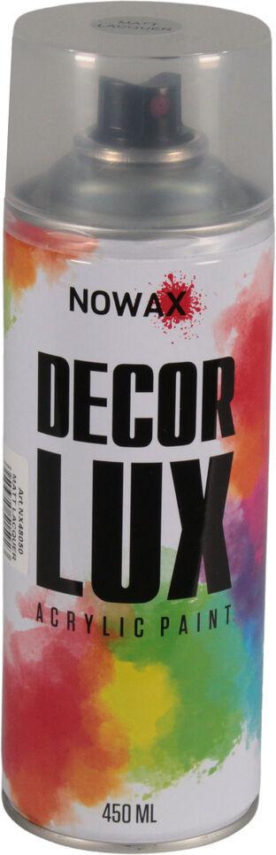 Лак-спрей Nowax Decor Lux 450 мл Прозорий матовий (NX48050)