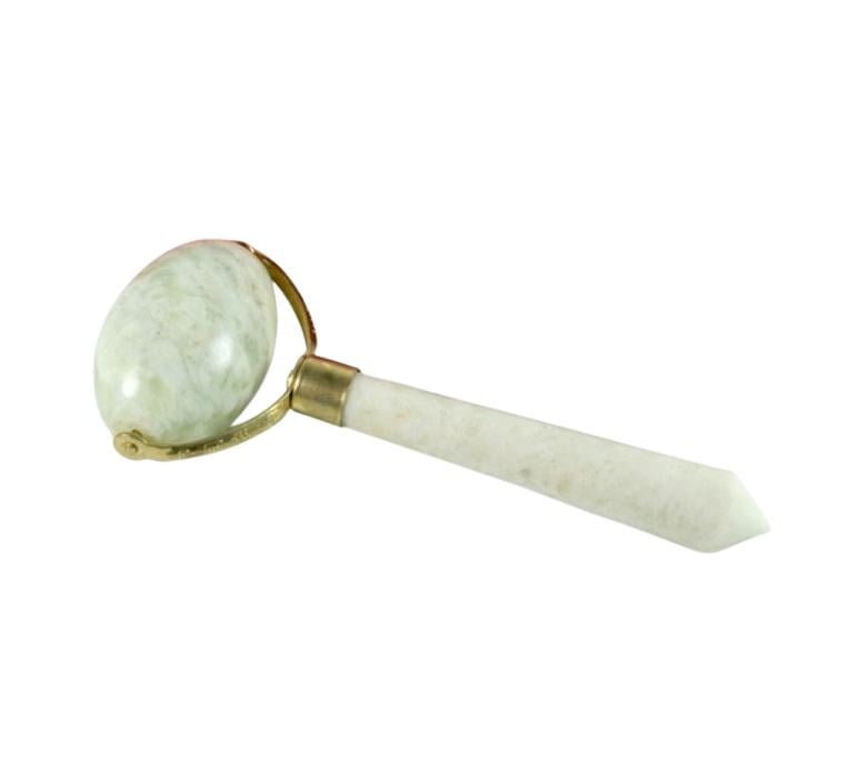 Массажер-валик роликовий Нефрит 18 см Beige (112931) Массажер-валик роликовий Нефрит 18 см Beige (112931)