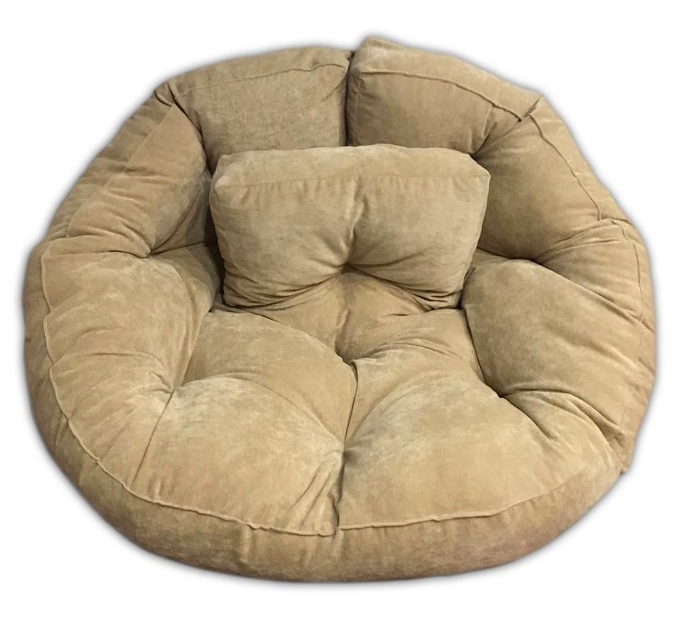 Крісло трансформер бескаркасное Бежевий велюр M (12397702)