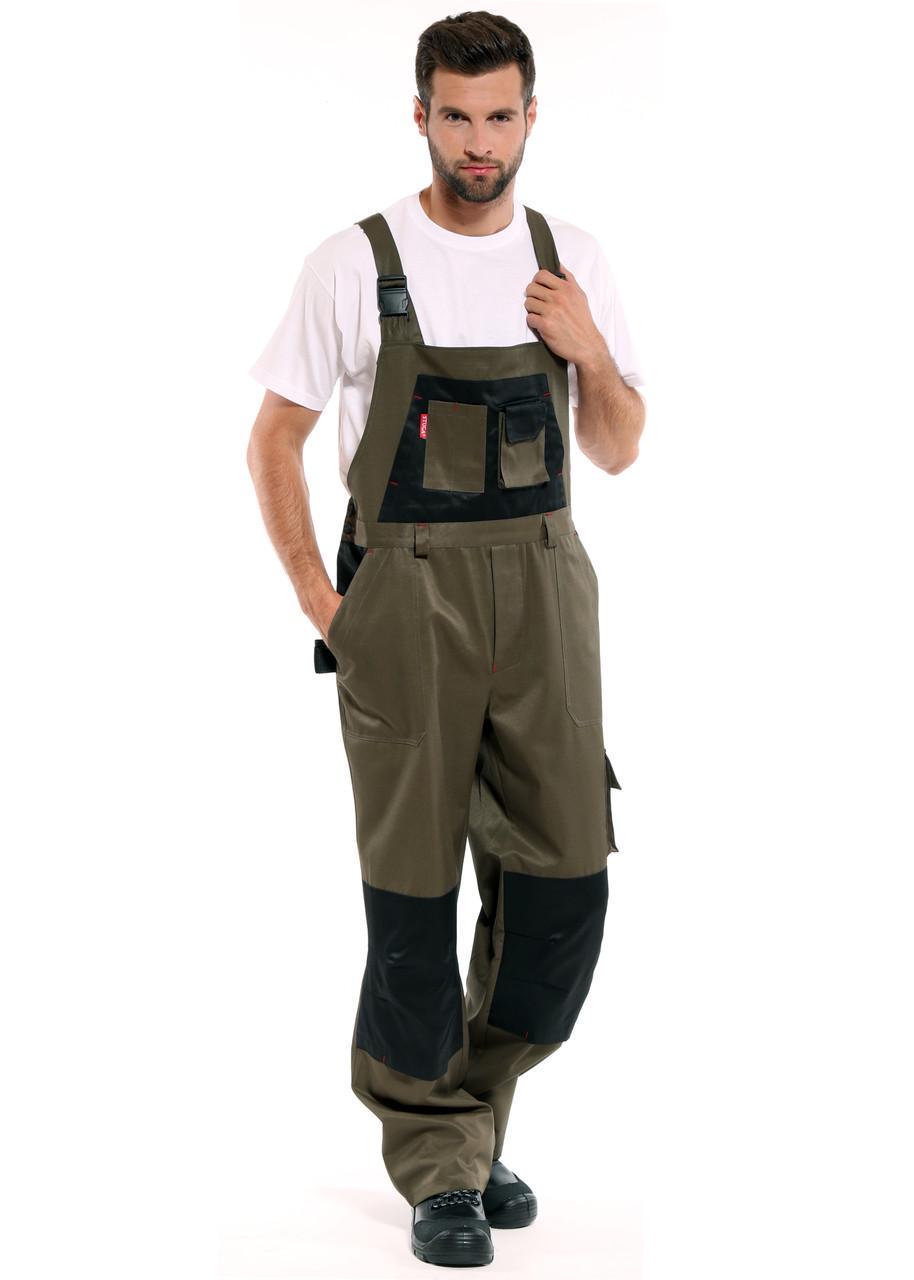 Напівкомбінезон робочий Оптима 1145 р. 44-46 168-179 см Хакі (2272936721) - фото 4