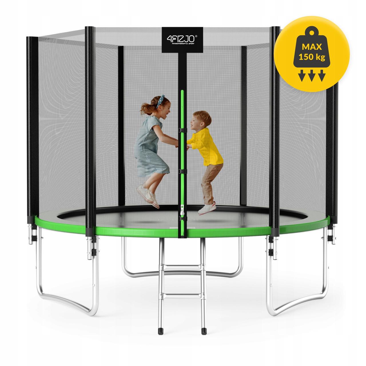 Батут с наружной сеткой 4FIZJO Classic 10FT 312 см Black/Green (P-5907739314130) - фото 3 Батут с наружной сеткой 4FIZJO Classic 10FT 312 см Black/Green (P-5907739314130) - фото 3