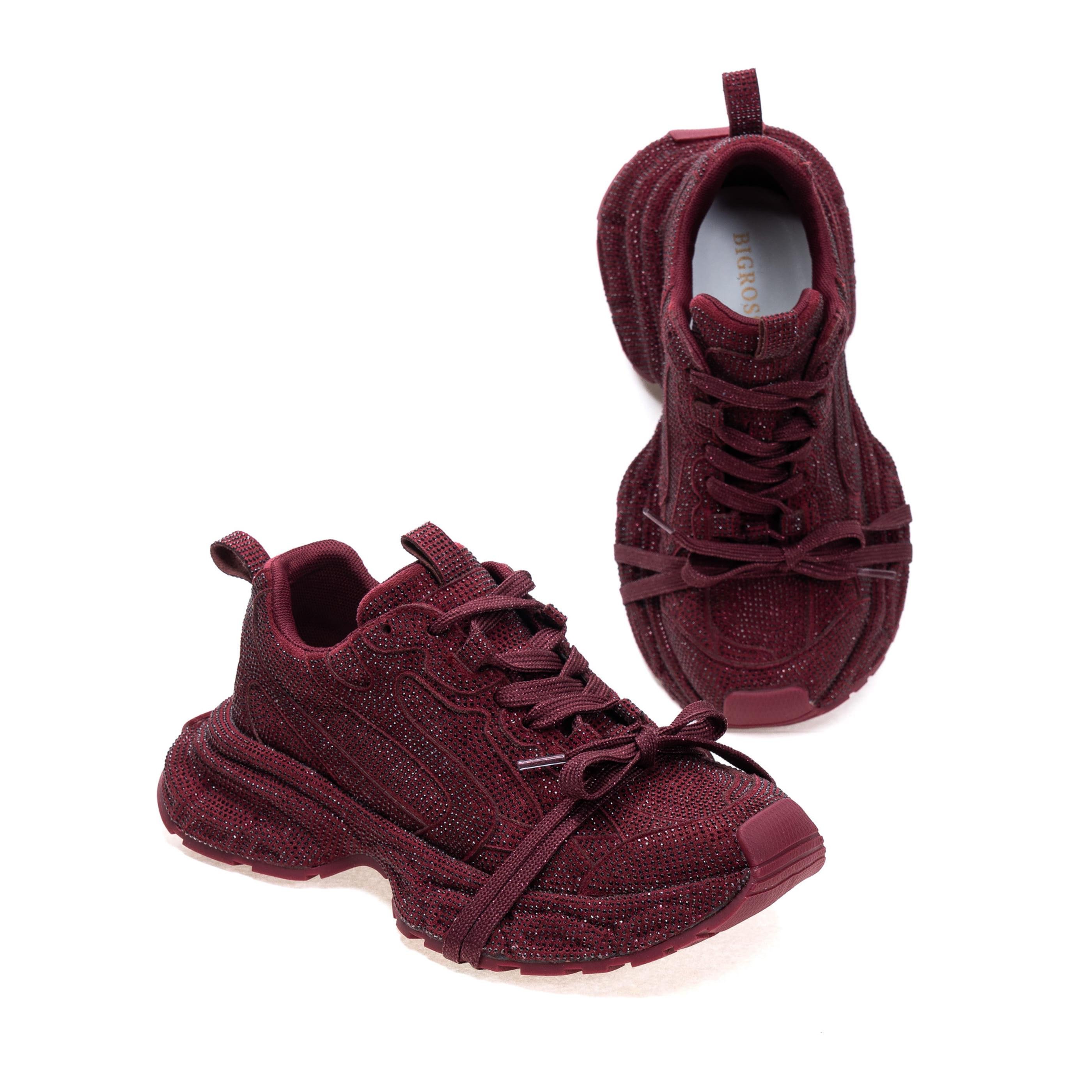 Кроссовки Bigrosse 01569 р. 36 Бордовый (104363595) - фото 4