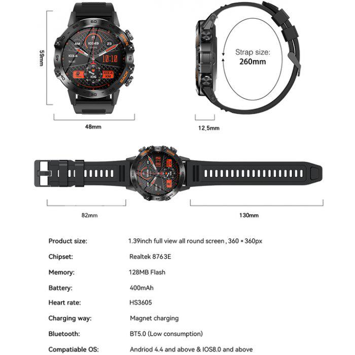 Смарт-часы UWatch Delta K52 Black (1612) - фото 11