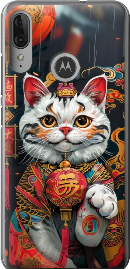 Чехол на Motorola Moto E6 Plus China Cat v2 (6135u-1780-42517)