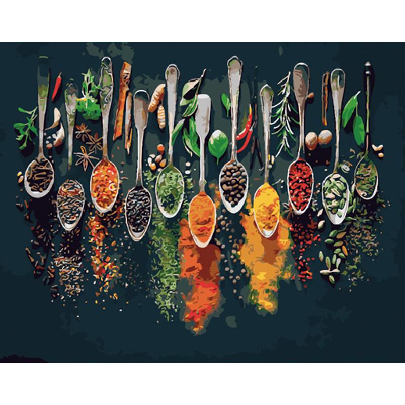 Картина по номерам Strateg Премиум Вкус специй 40x50 см (GS1103)