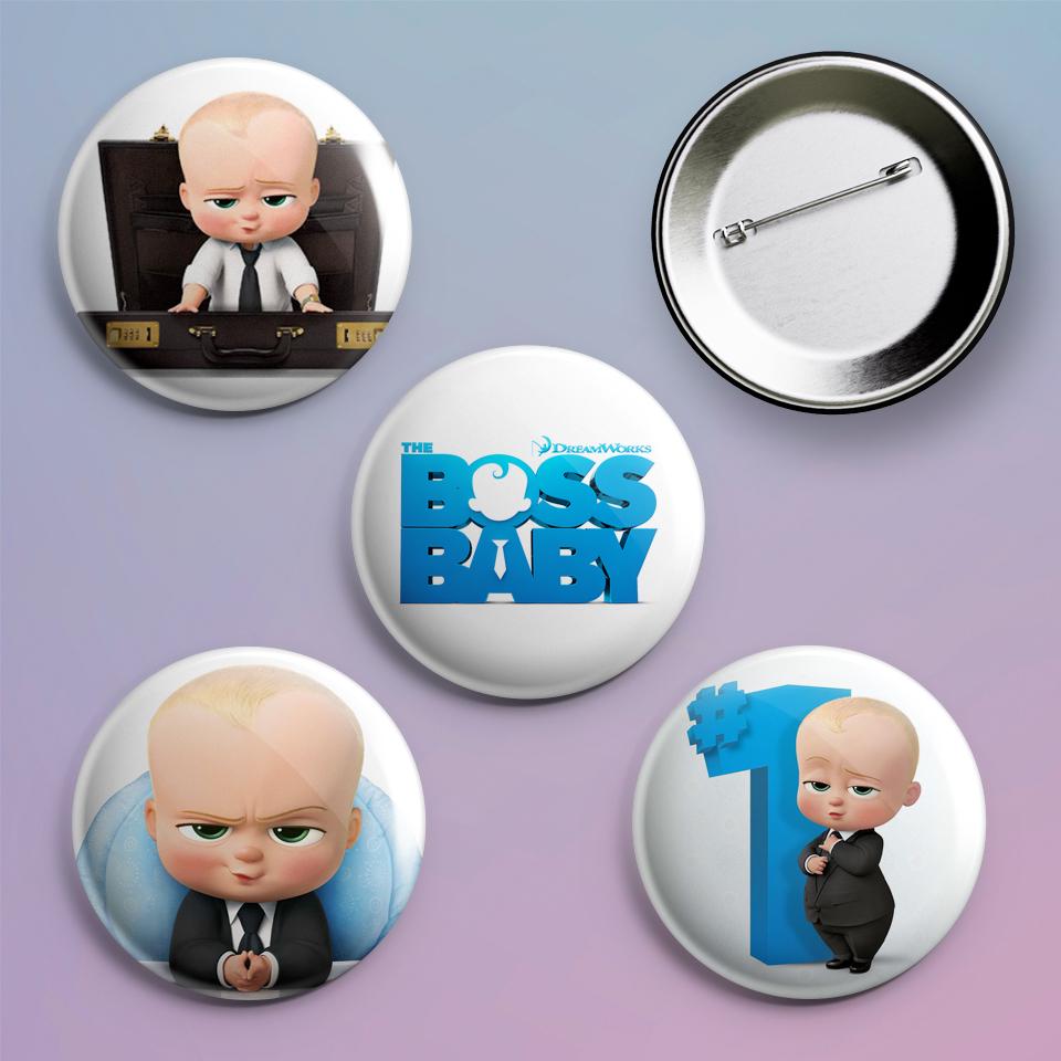 Значки на рюкзак с принтом The Boss Baby 4 шт.