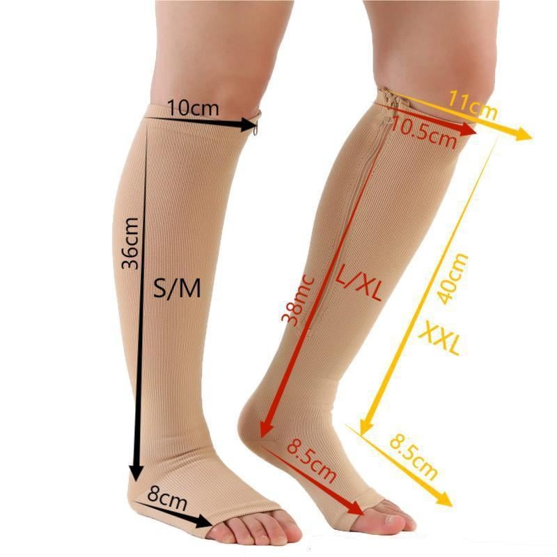 Гольфи компресійні універсальні для покращення циркуляції крові і профілактики тромбозу L/XL Бежевий (R9477) - фото 2 Гольфи компресійні універсальні для покращення циркуляції крові і профілактики тромбозу L/XL Бежевий (R9477) - фото 2