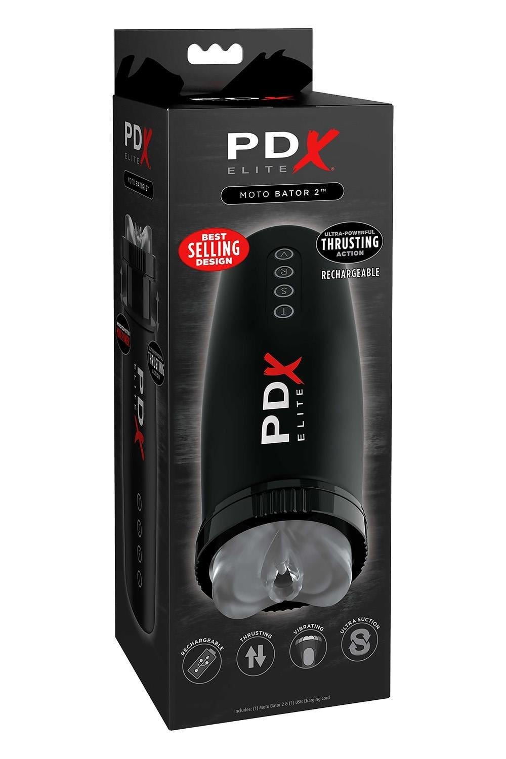 Мастурбатор PipeDream PDX Elite с вибрацией и всасыванием 22 см Черный (P61437)