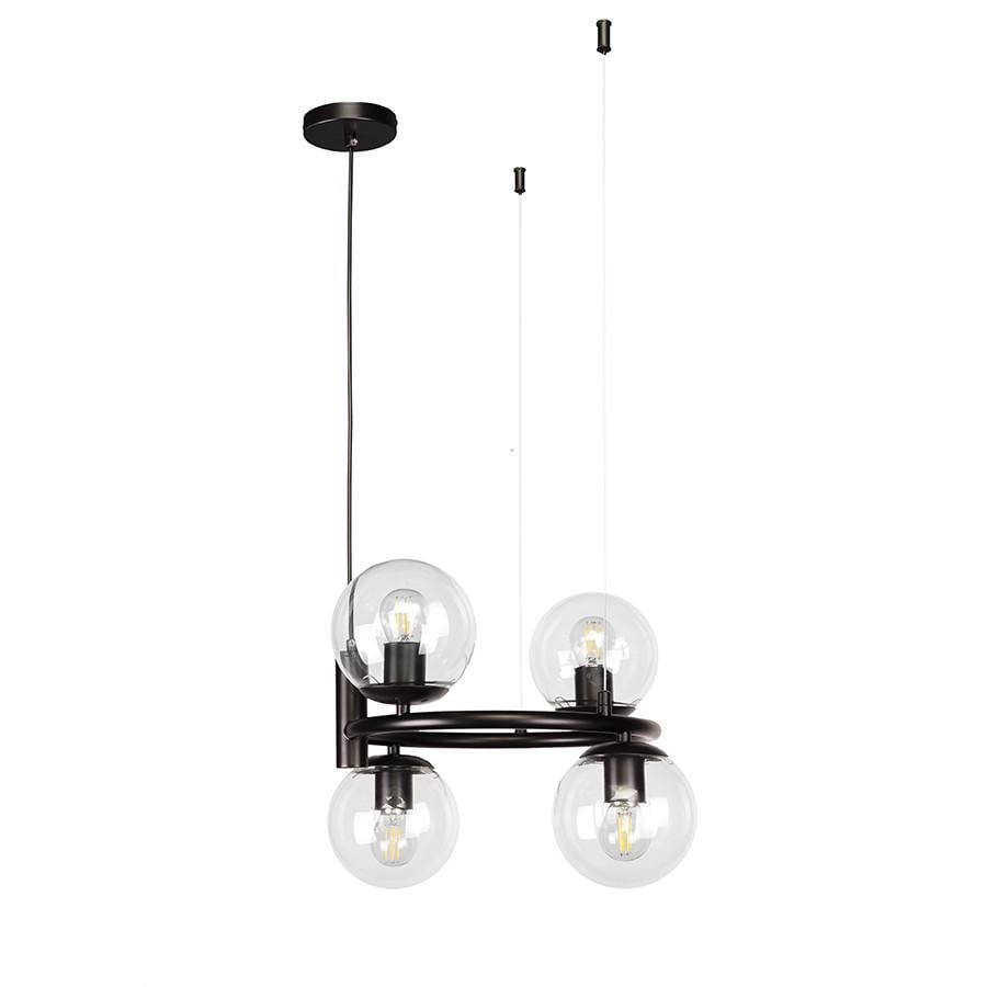 Люстра 7521011-4 BK+CL Черный/Прозрачный (LVS5132) - фото 1 Люстра 7521011-4 BK+CL Черный/Прозрачный (LVS5132) - фото 1