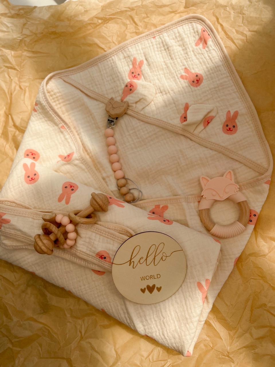 Конверт на виписку літній муслін Зайка 85х90 см (24246749) - фото 3 Конверт на виписку літній муслін Зайка 85х90 см (24246749) - фото 3