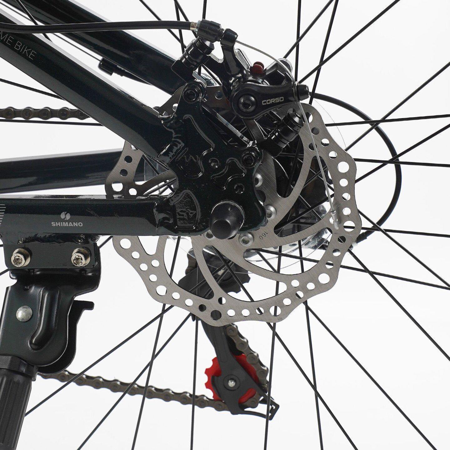 Велосипед горный Corso Next алюминиевый 26"/13" Черно-оранжевый (795701166) - фото 5