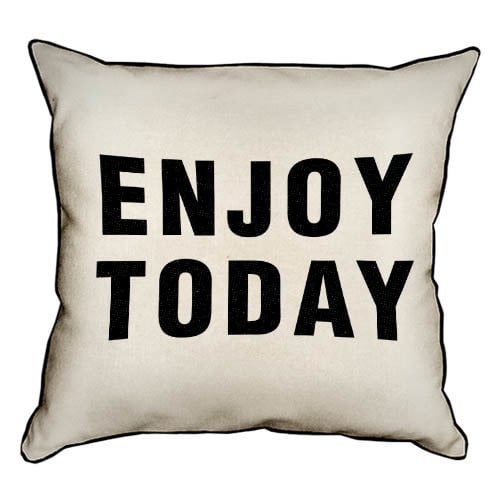Подушка інтер'єрна з мішковини Enjoy today 45х45 см (45PHB_URB005)