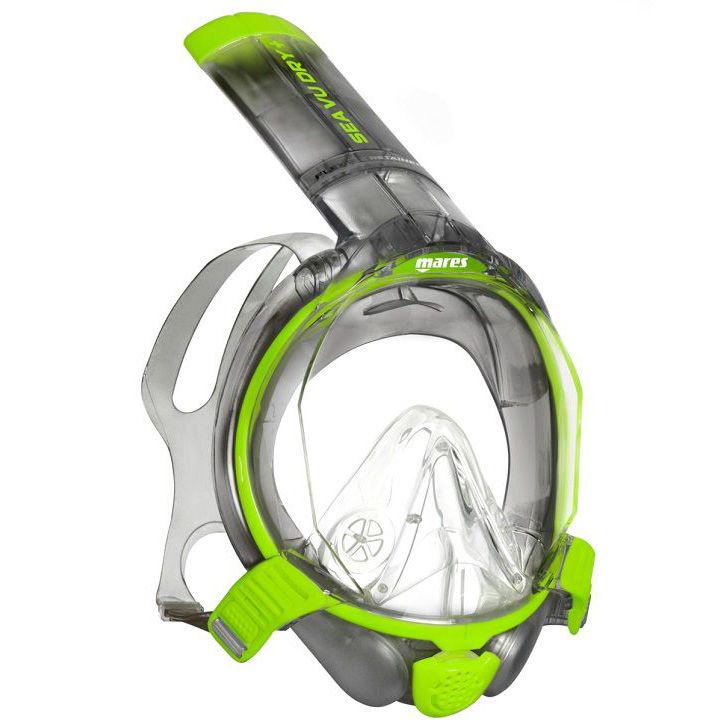 Маска для снорклинга Mares Sea Vu Dry полнолицевая L/XL Черно-салатовый (411260.LMSK.L/XL)