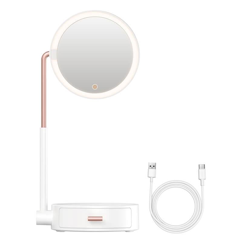 Зеркало BASEUS Smart Beauty Series Lighted Makeup Mirror with Storage Box |3 Level touch brightness| (DGZM-02)