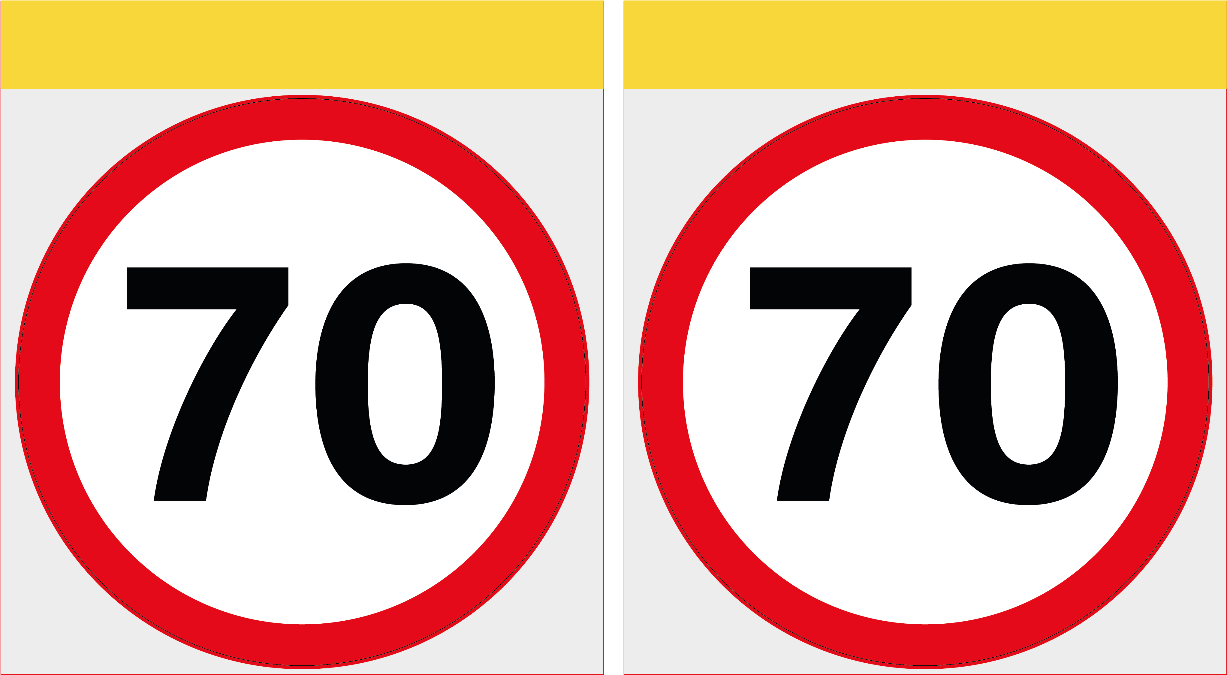 Набір наліпок на авто "70" для водія початківця 2 шт.