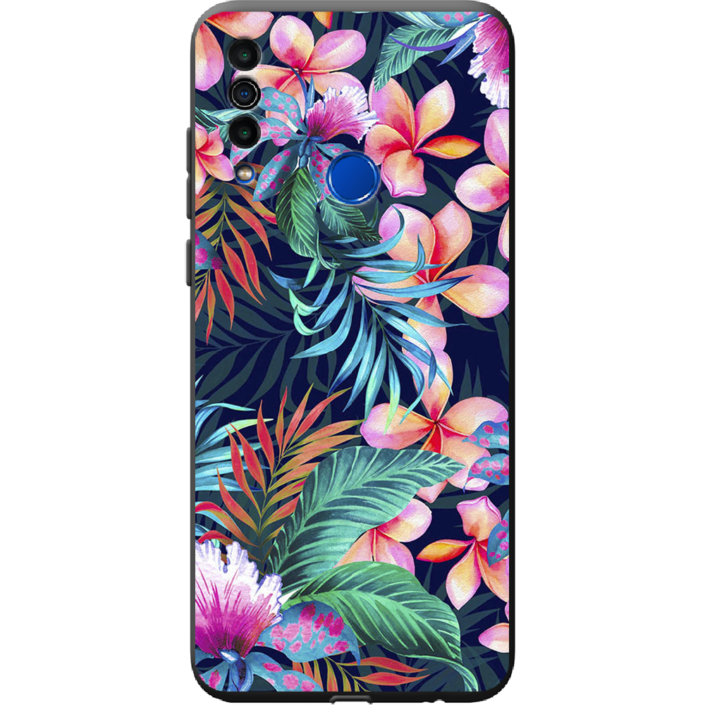Чехол BoxFace Meizu M10 flowers in the tropics Черный силикон (40851-up1971-40801)