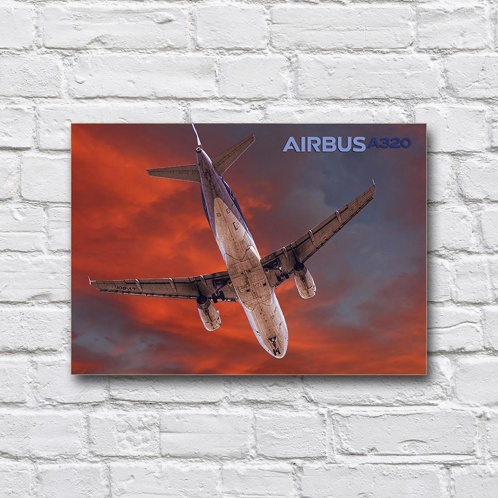Постер деревянный Airbus A320 210х297 мм (18166842)