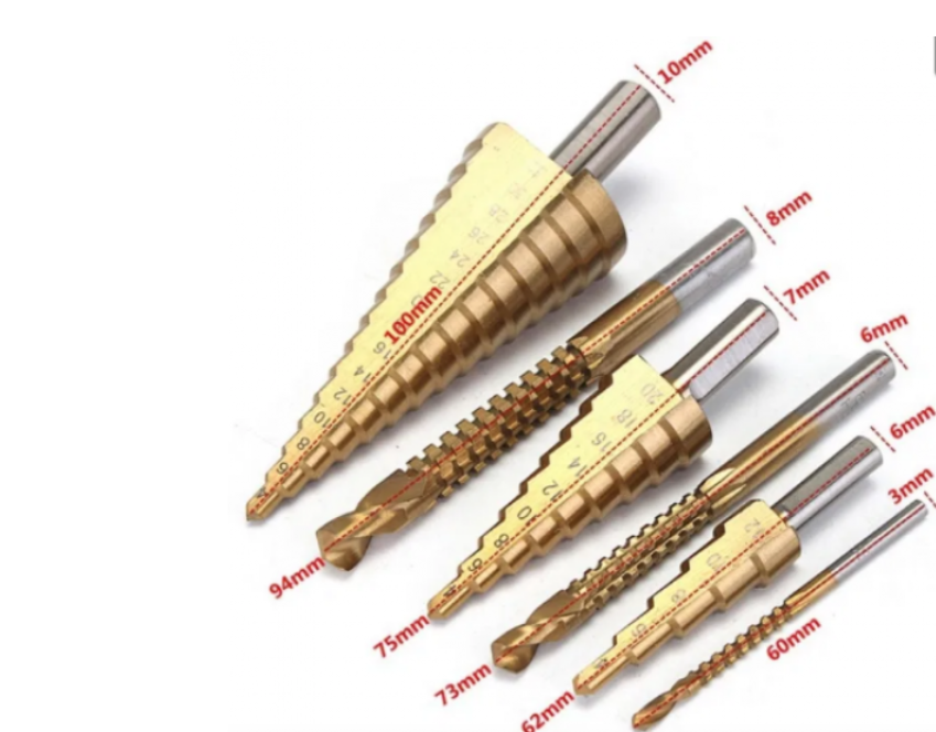 Набір ступінчастих свердел + свердел-фрез 6 шт. (61c76ebc) - фото 2