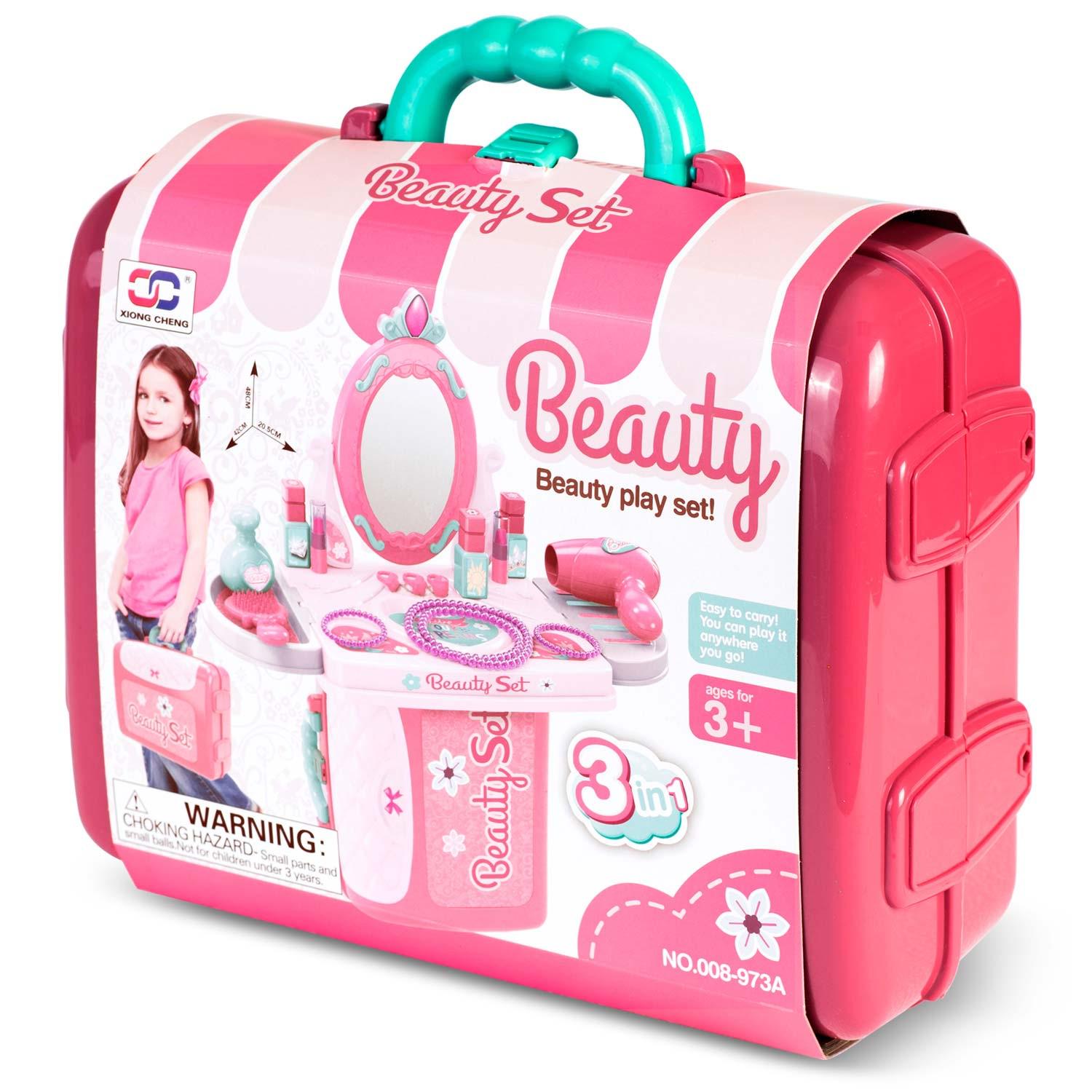 Столик дитячий Xiong Cheng туалетний 3в1 з аксесуарами - фото 4 Столик дитячий Xiong Cheng туалетний 3в1 з аксесуарами - фото 4