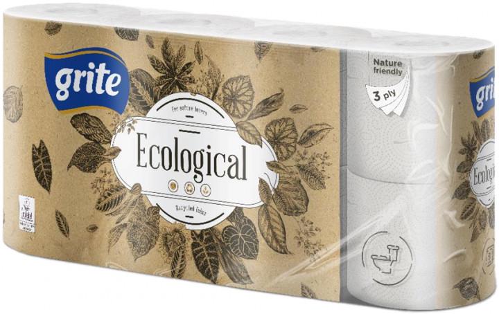 Туалетная бумага GRITE Ecological 14,85 м 3 слоя 8 рул./уп. (3TGPLE3308_2016)