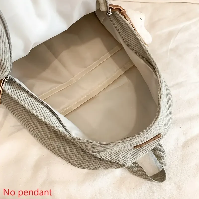 Рюкзак з брелком-медведиком вельветовий (Р-007) - фото 3 Рюкзак з брелком-медведиком вельветовий (Р-007) - фото 3