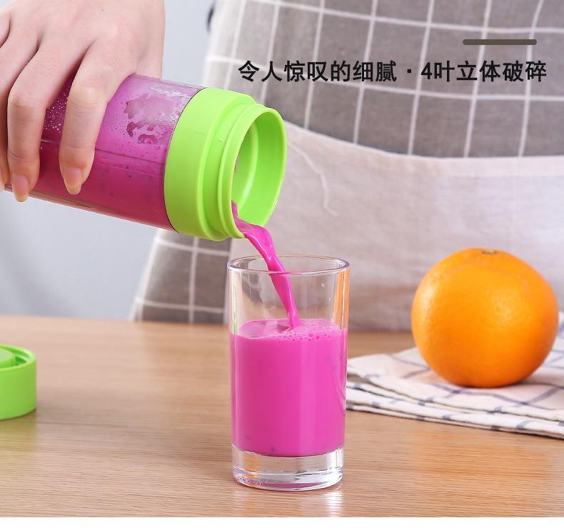 Фітнес-блендер портативний Smart Juice Cup Fruits USB Рожевий (1693378771) - фото 6