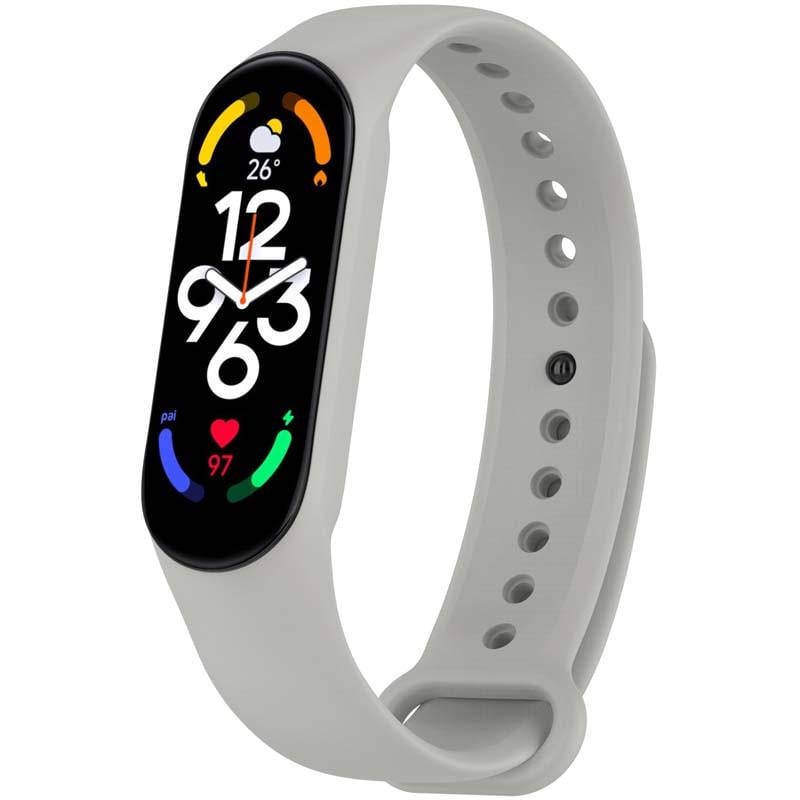 Ремінець силіконовий для Xiaomi Mi Band 7/6/5/4/3 Сірий/Light Grey (00000077052_21)