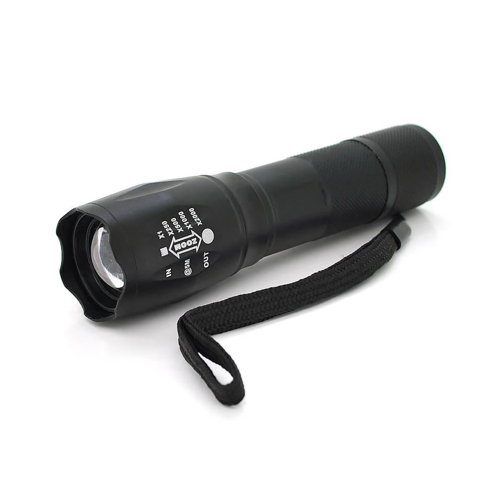 Ліхтар ручний VARLONPAN MX-812-T6 1LED Cree XM-L T6 3W 5 режимів ZOOM 18650/2800 mAh (перехідник 3*AAA) IP44 СЗУ 130х32х27 мм Black (26305)