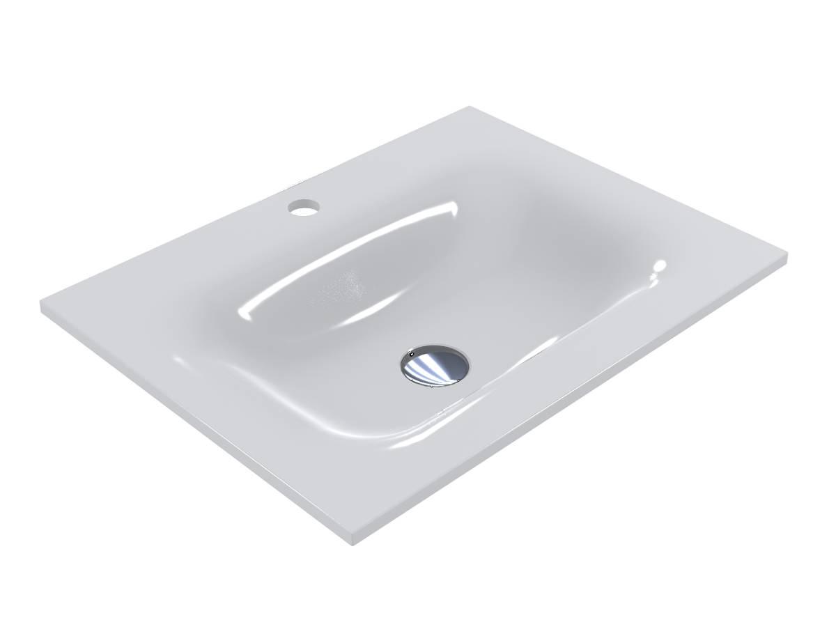 Умывальник Miraggio JESSEL 600 с литого мрамора матовый Белый (84115)