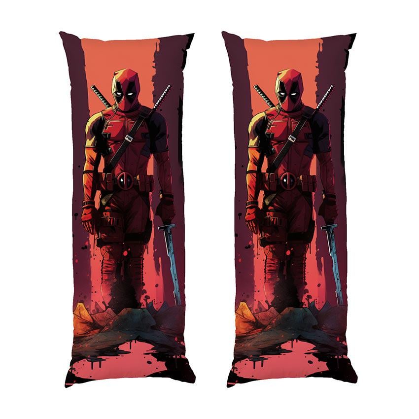 Подушка дакимакура Deadpool with a sword Art Comic Marvel габардин 150х50 см (113264-3)