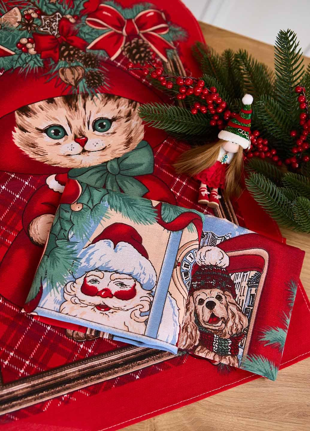 Набір кухонних рушників Різдво 60х47 см 3 шт. - фото 4