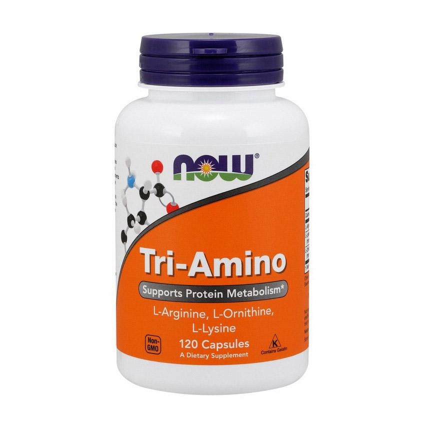 Аргинин орнитин лизин NOW Foods Tri-Amino 120 капс.