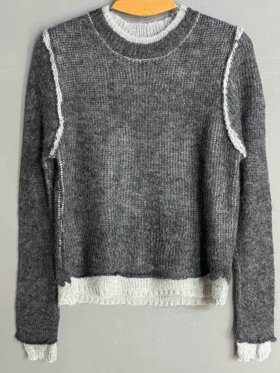 Светр жіночий A-N 8096 двошаровий в'язаний павутинка OS Сірий (5412) - фото 2 Светр жіночий A-N 8096 двошаровий в'язаний павутинка OS Сірий (5412) - фото 2